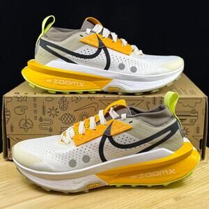 Nike ZoomX Zegama Trail 2 Running Shoes Khaki Yellow FD5191-005 Womens 7.5 NEW